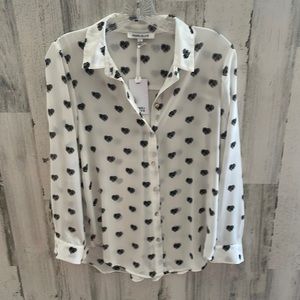 Sheer heart blouse